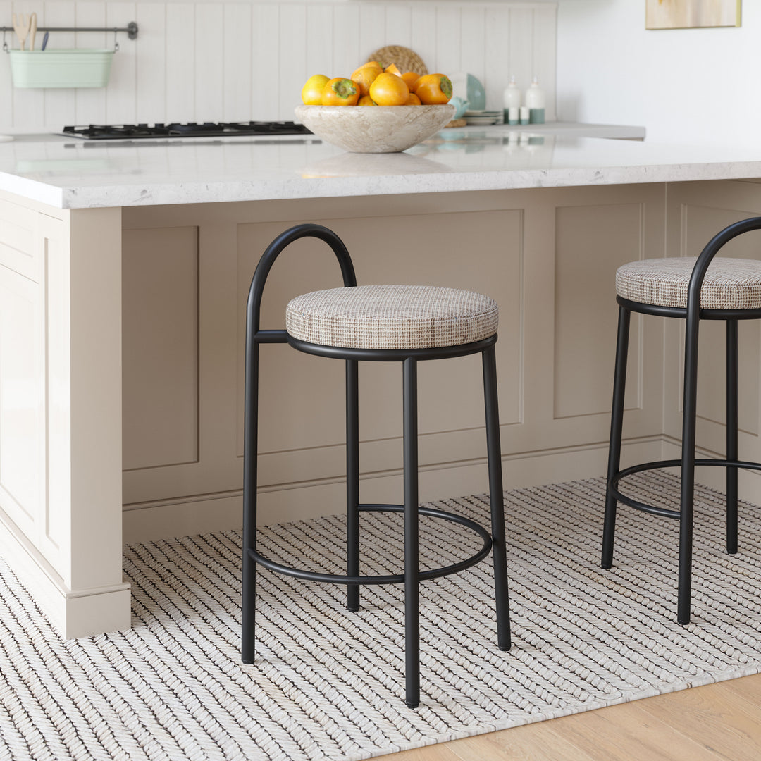 Zuo Sisal Counter Stool (Set of 2) Beige Tweed