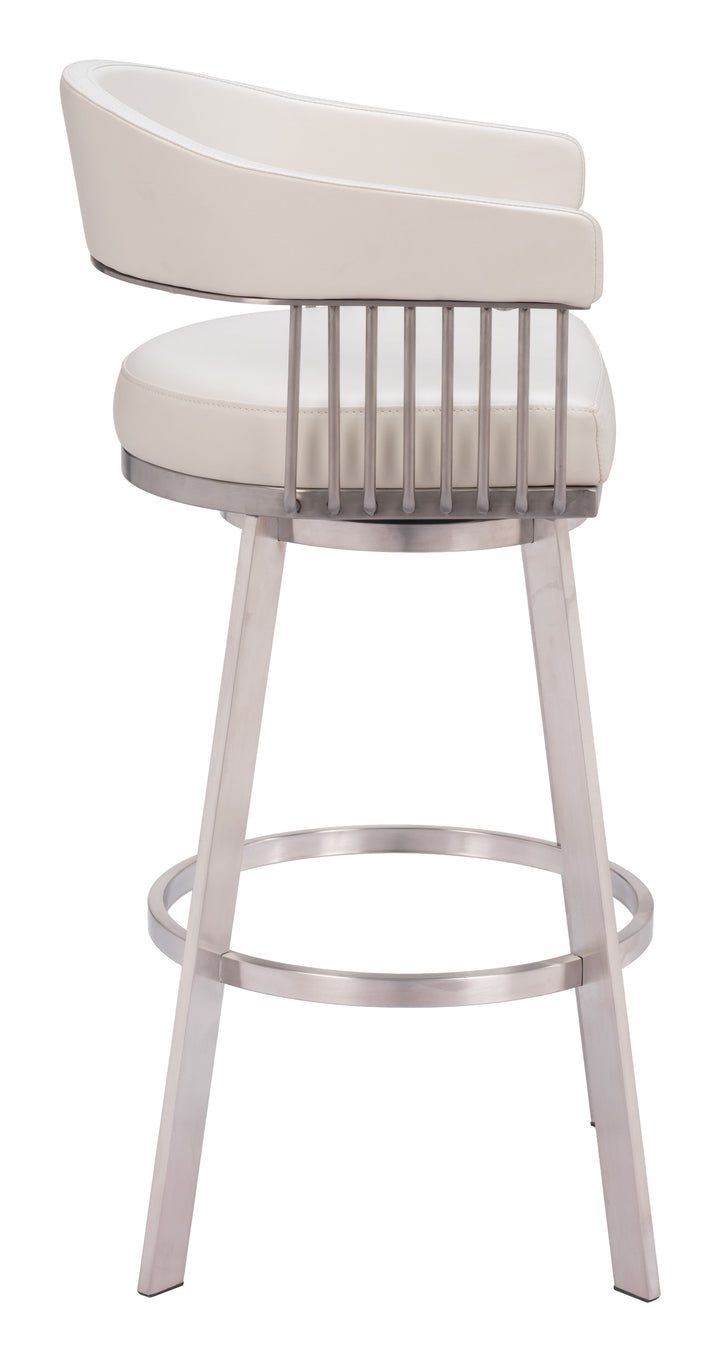 Zuo Bantry Swivel Barstool White
