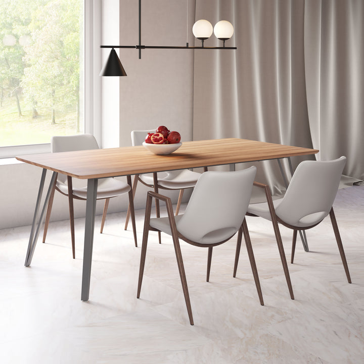 Zuo Desi Dining Chair (Set of 2) Beige & Walnut