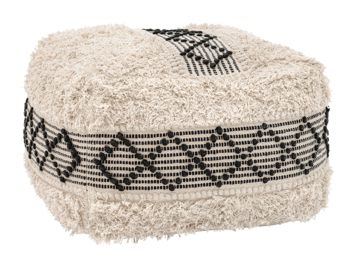 Zuo Pisco Ottoman Beige & Black