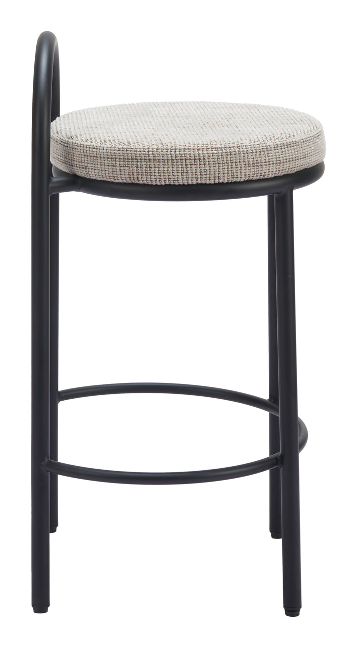 Zuo Sisal Counter Stool (Set of 2) Beige Tweed