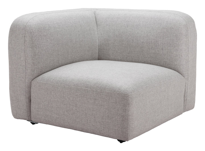 Zuo Biak Corner Chair Gray