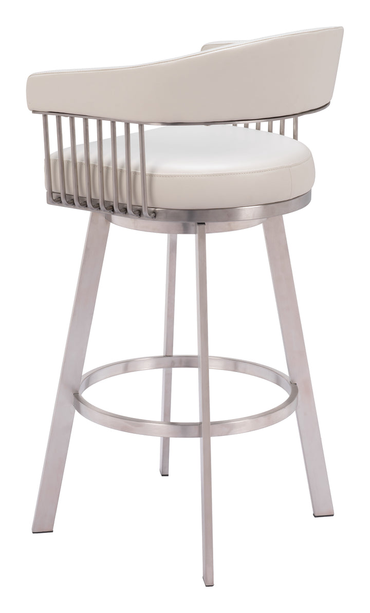 Zuo Bantry Swivel Barstool White