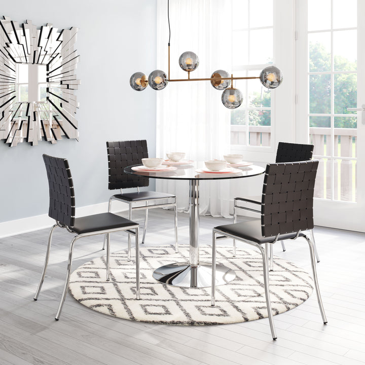 Zuo Criss Cross Dining Chair (Set of 4) Black