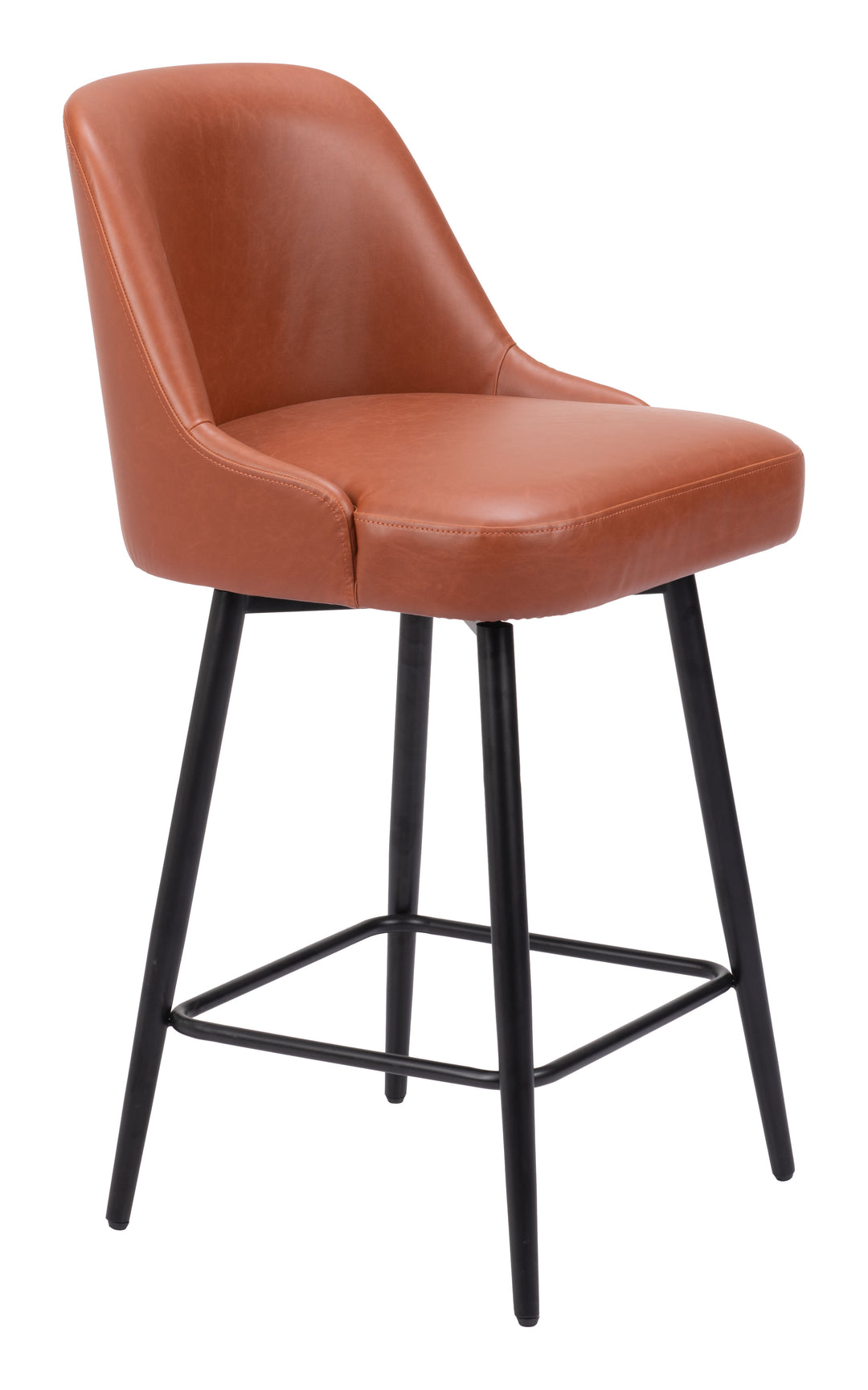 Zuo Keppel Swivel Counter Stool Brown