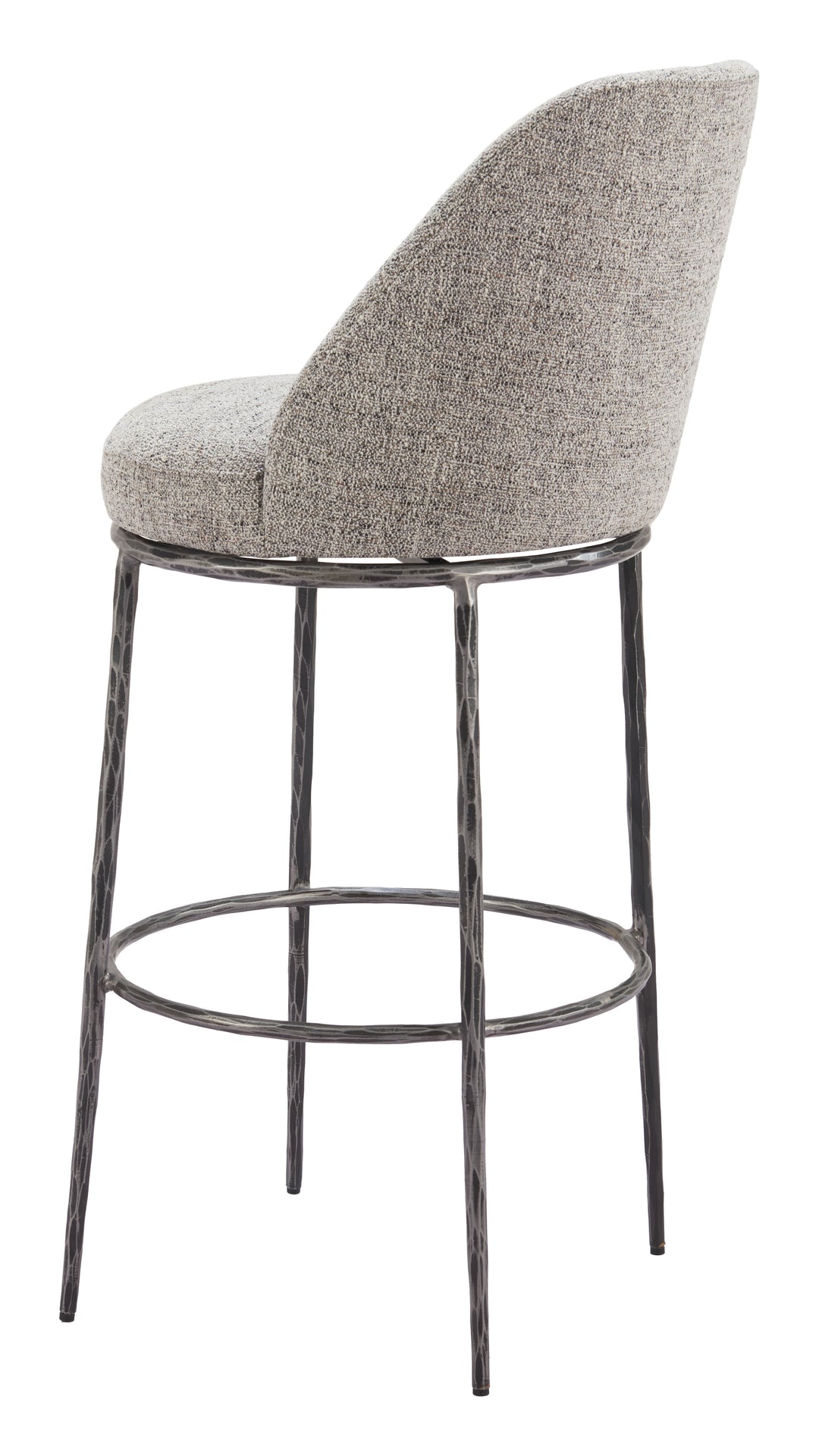 Zuo Nordhavn Swivel Barstool Gray
