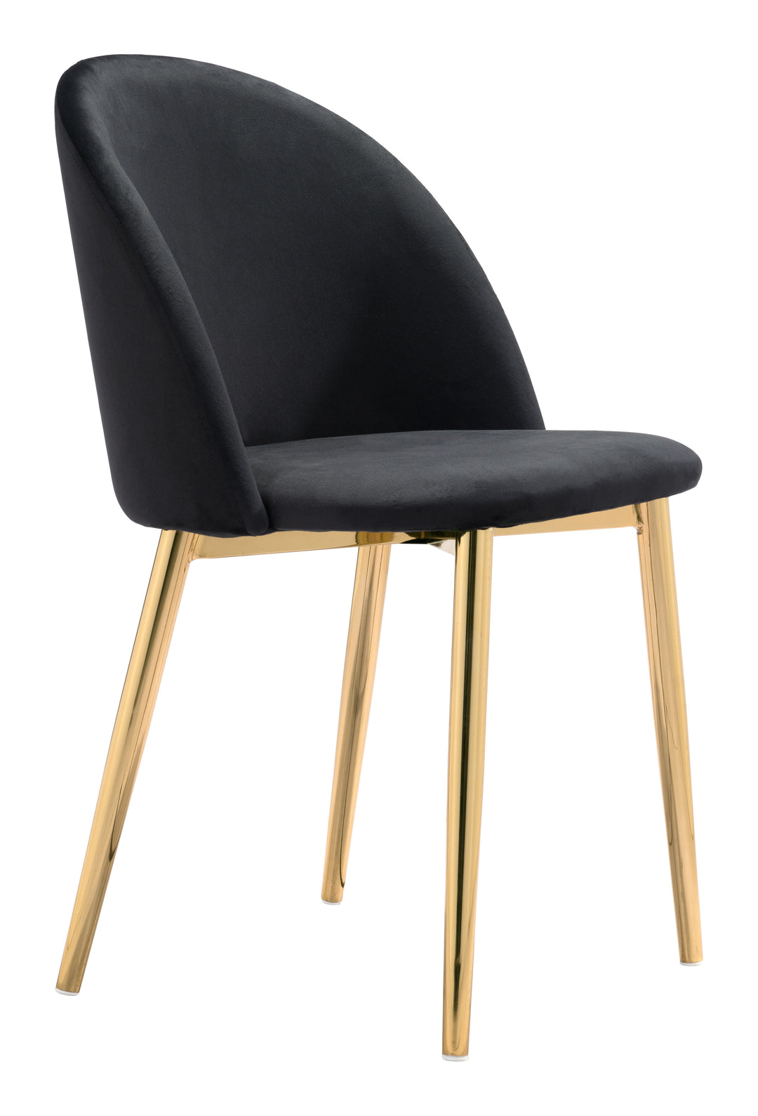 Zuo Cozy Dining Chair (Set of 2) Black & Gold