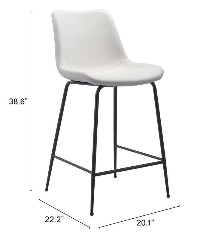 Zuo Byron Counter Stool White