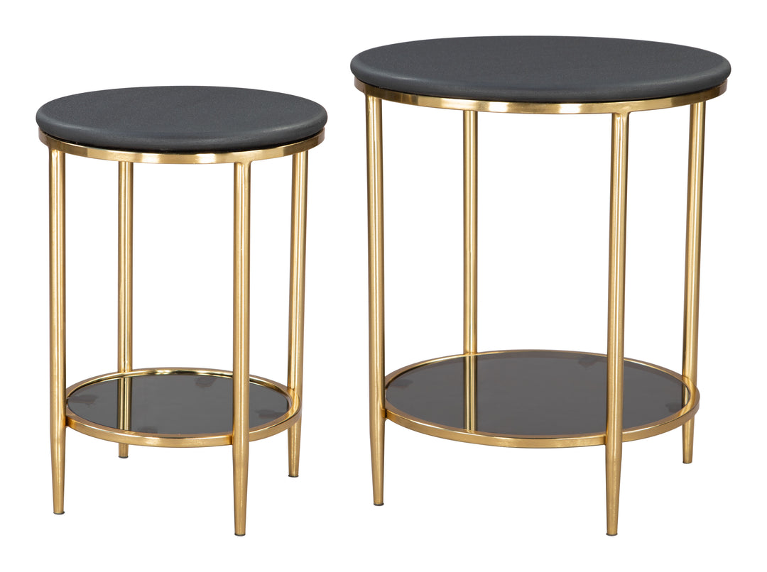 Zuo Koper Coffee Table Set (2-Piece) Black