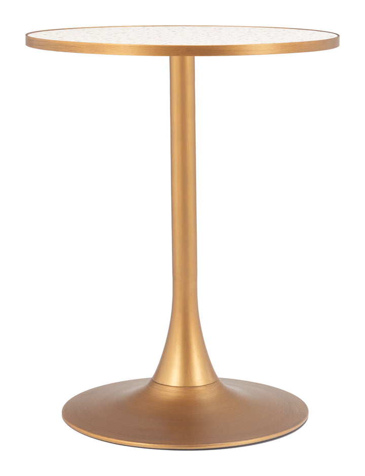 Zuo Bite Bistro Table Beige & Gold