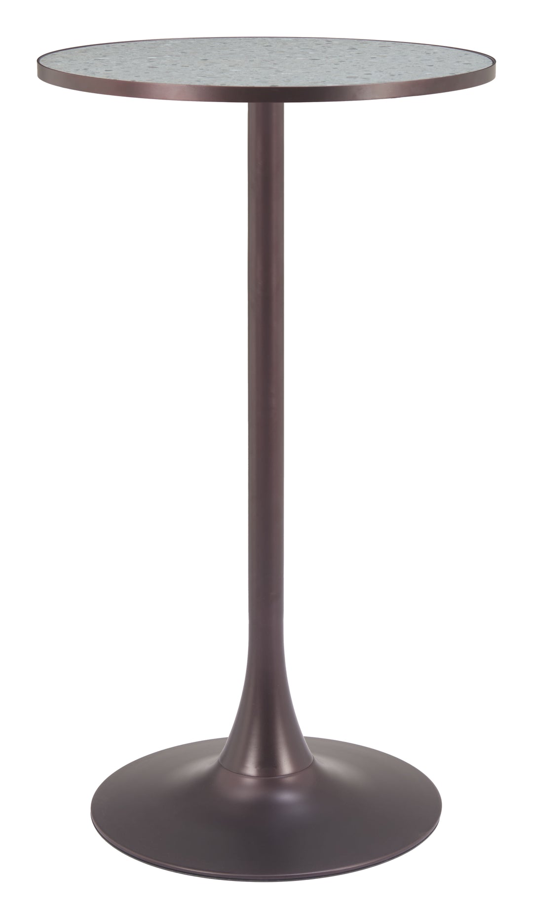 Zuo Bite Bar Table Gray & Bronze
