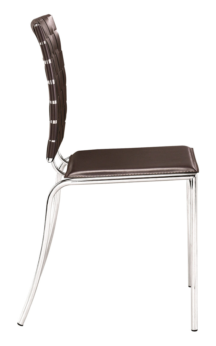 Zuo Criss Cross Dining Chair (Set of 4) Espresso