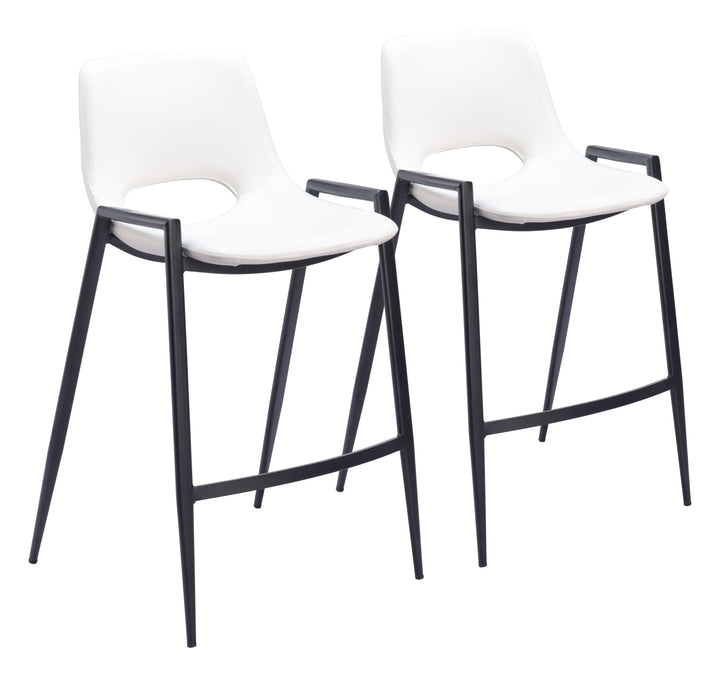 Zuo Desi Counter Stool (Set of 2) White