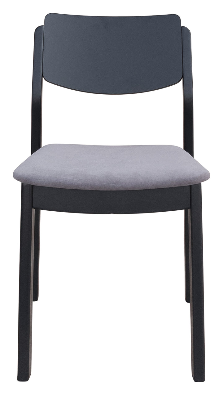 Zuo Desdamona Dining Chair (Set of 2) Gray & Black