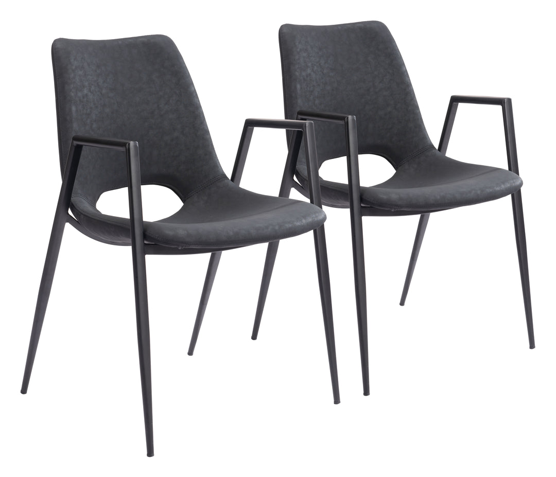 Zuo Desi Dining Chair (Set of 2) Black