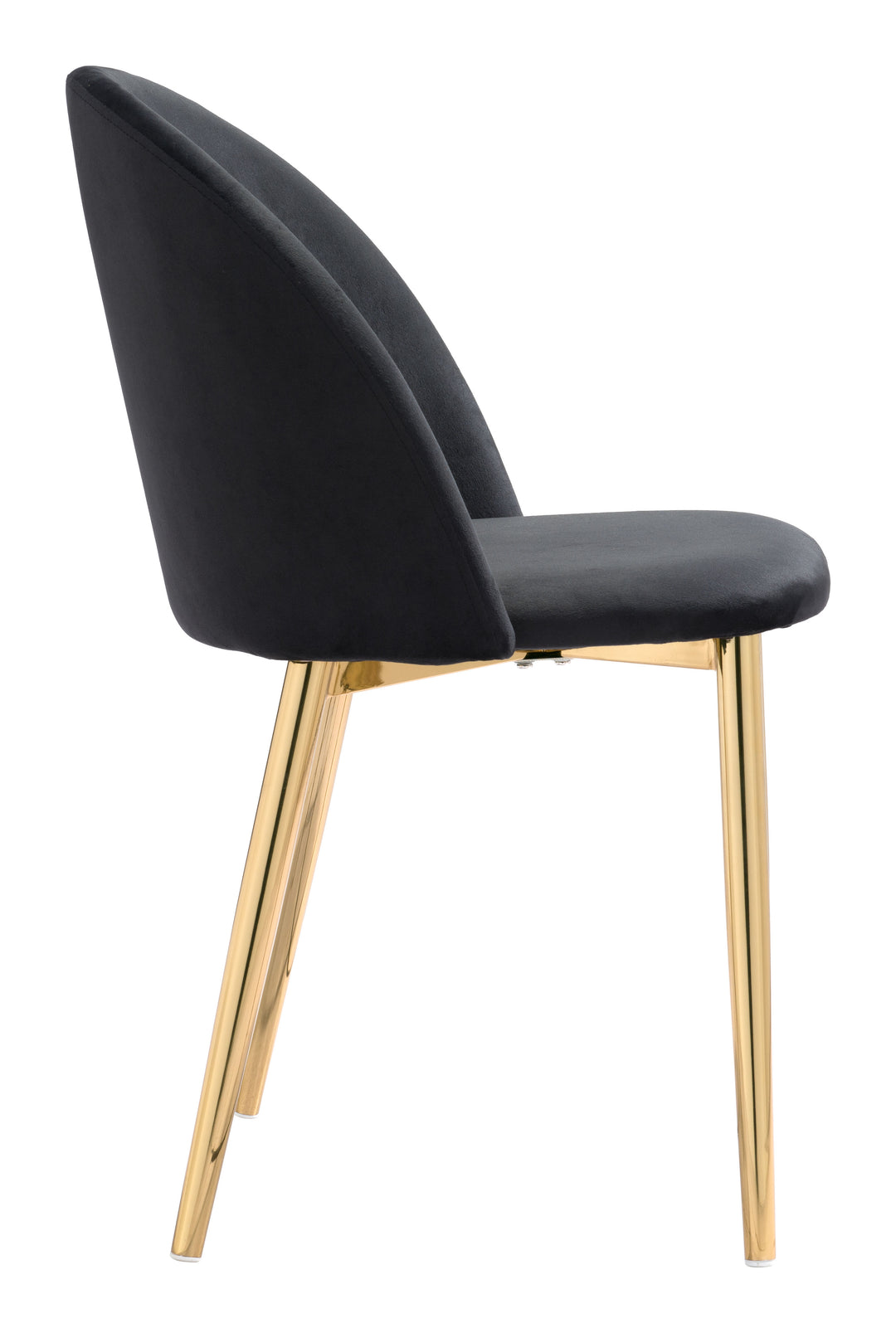 Zuo Cozy Dining Chair (Set of 2) Black & Gold