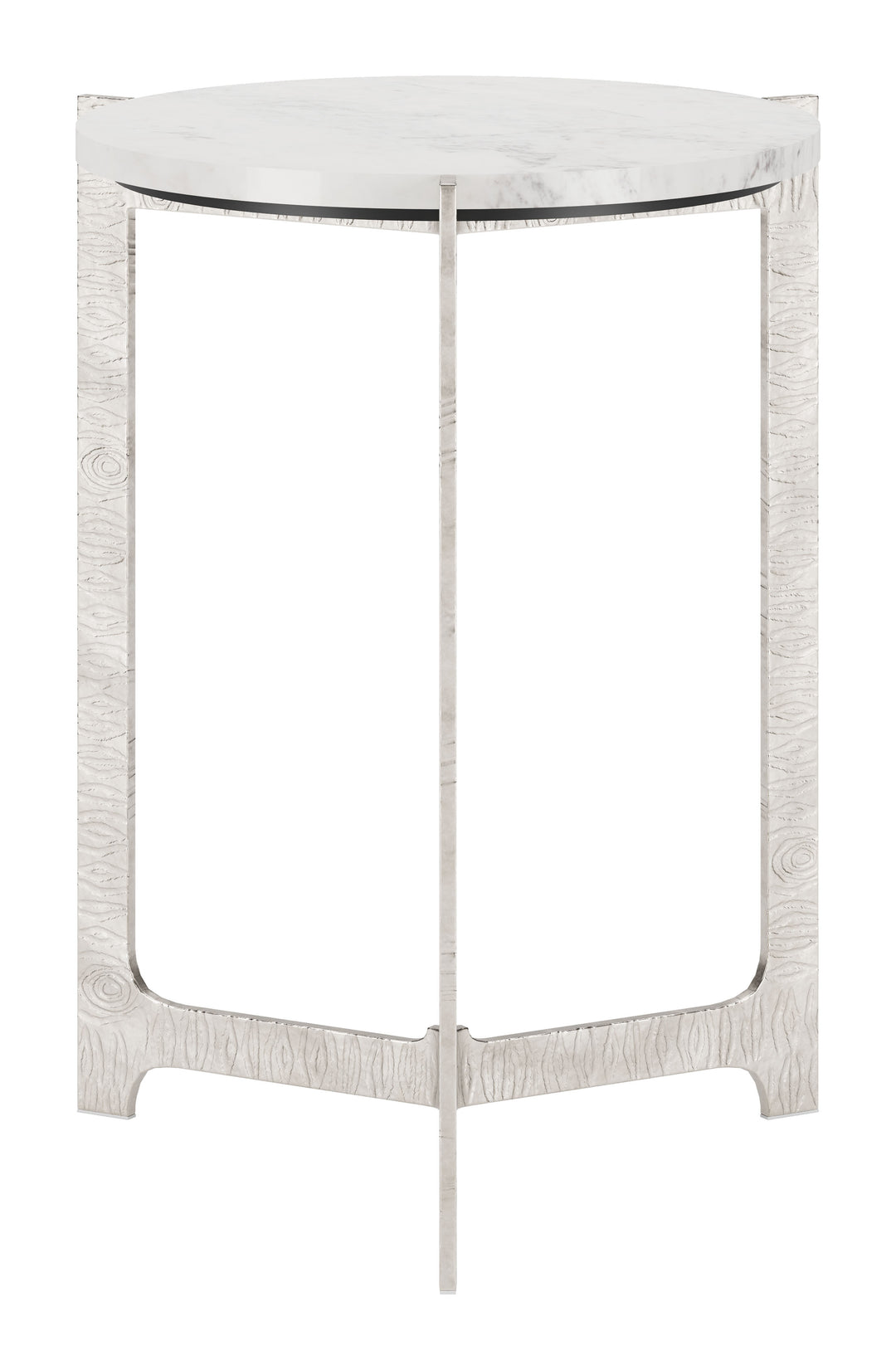 Zuo Barmas Side Table White & Silver