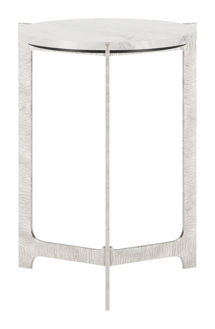 Zuo Barmas Side Table White & Silver