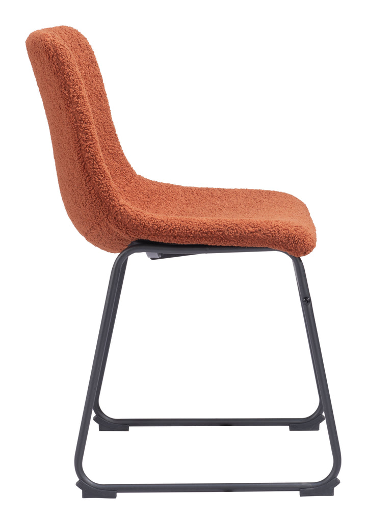 Zuo Smart Dining Chair (Set of 2) Burnt Orange