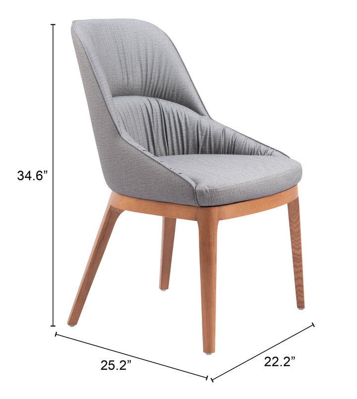 Zuo Ayr Dining Chair (Set of 2) Slate Gray