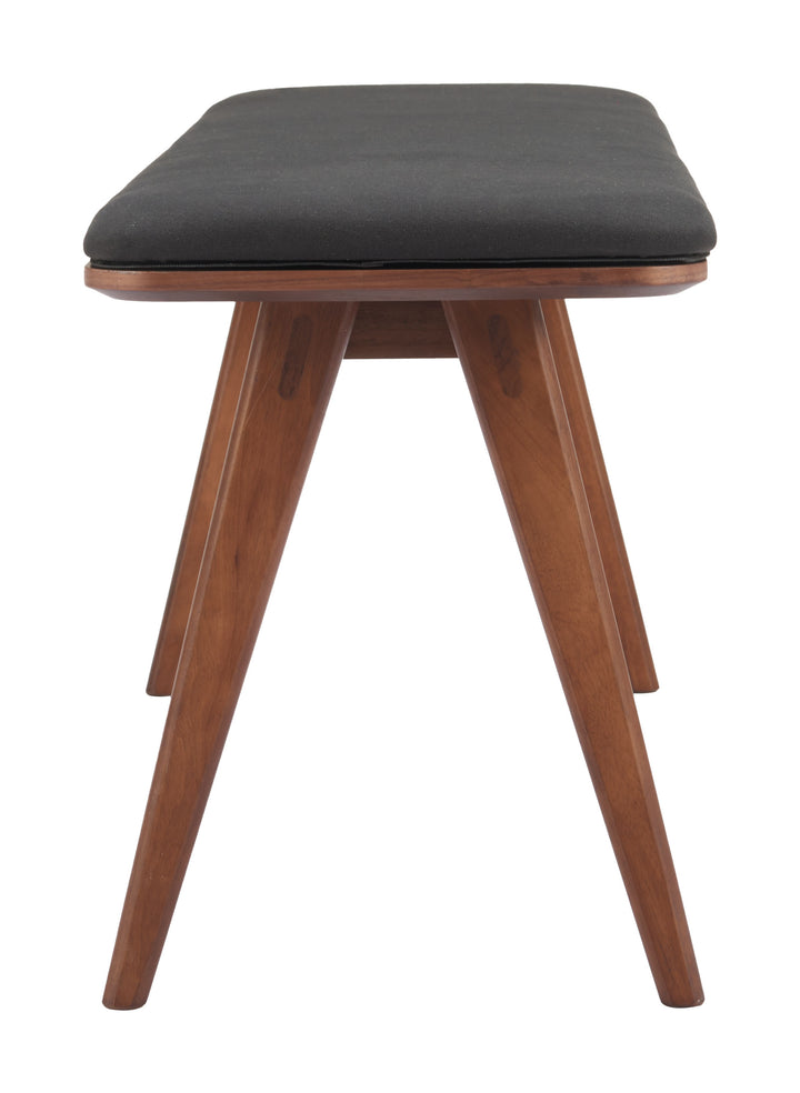 Zuo Kazwali Bench Black & Walnut