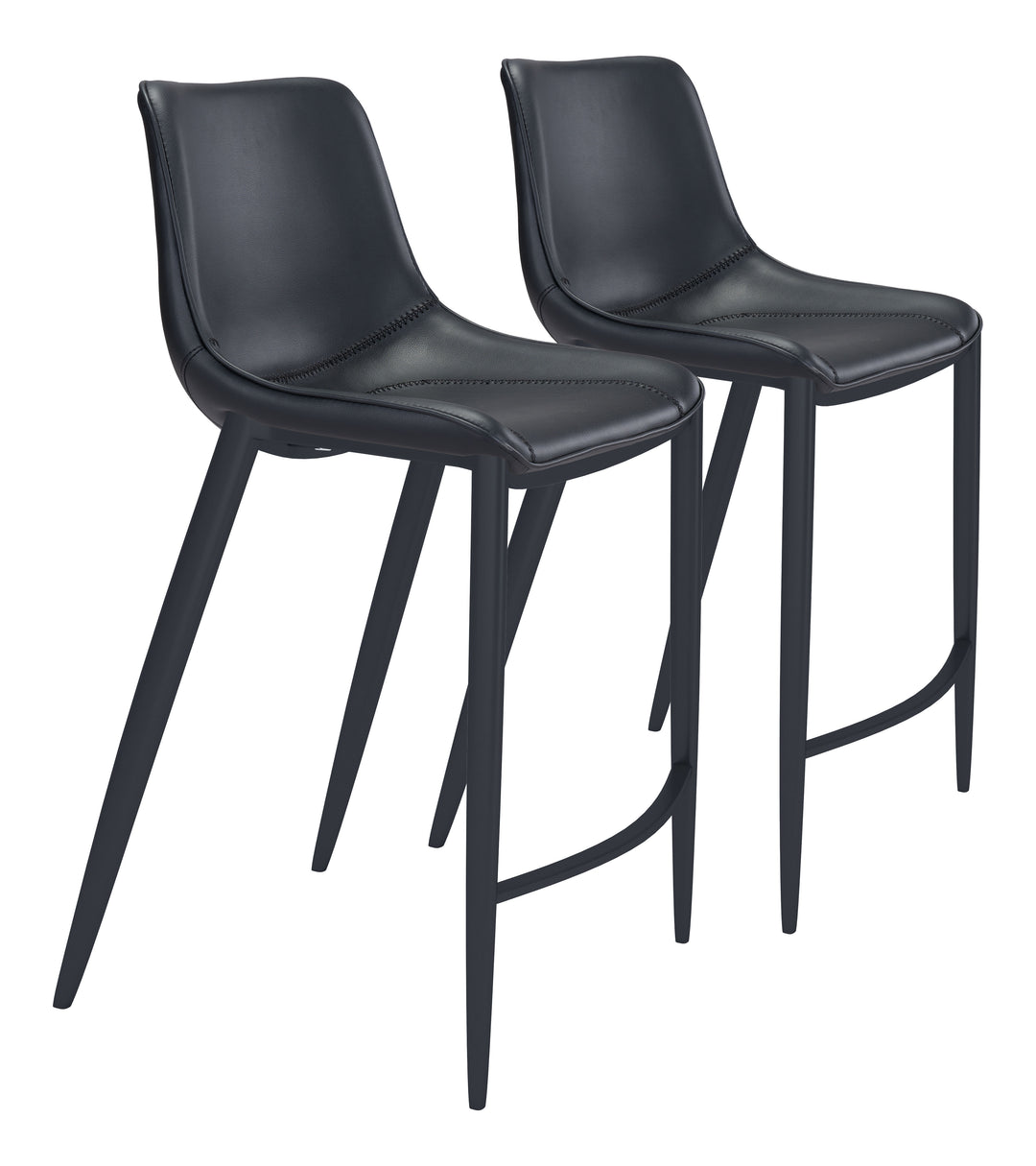 Zuo Magnus Barstool (Set of 2) Black