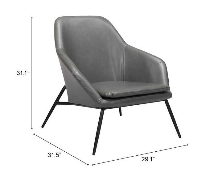 Zuo Manuel Accent Chair Gray