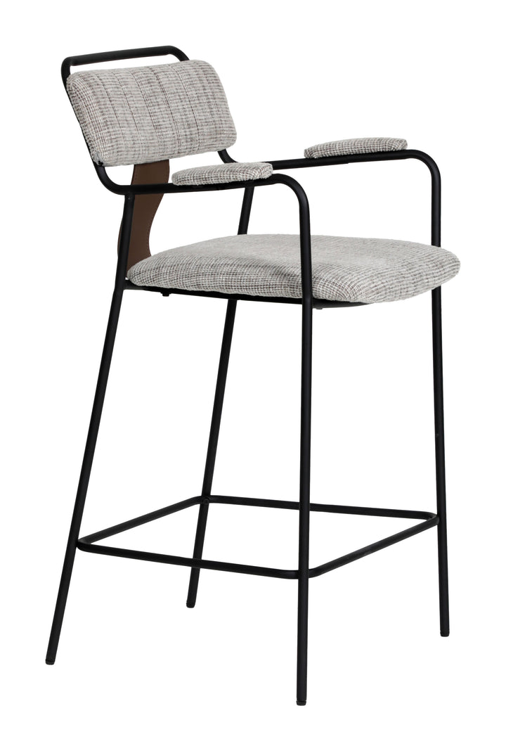 Zuo Couva Counter Stool (Set of 2) Gray Tweed