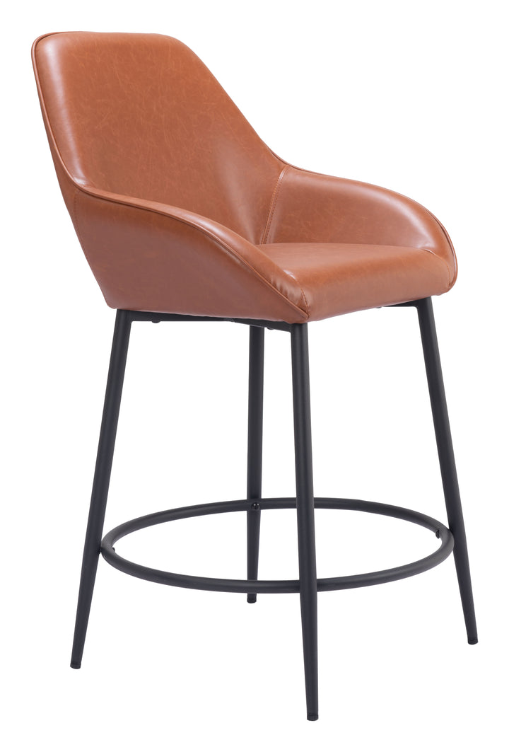 Zuo Vila Counter Stool (Set of 2) Brown