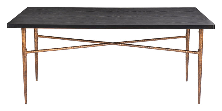 Zuo Nida Dining Table Black & Bronze