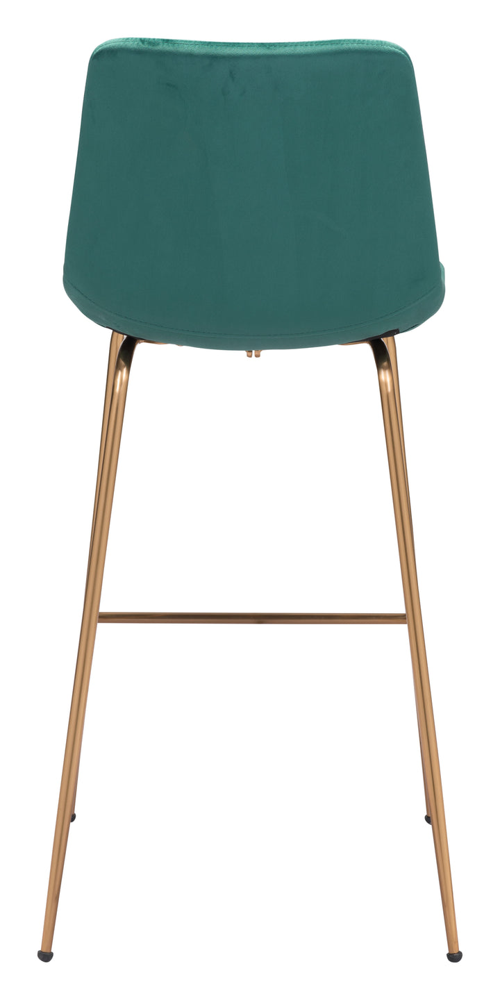 Zuo Tony Barstool Green & Gold