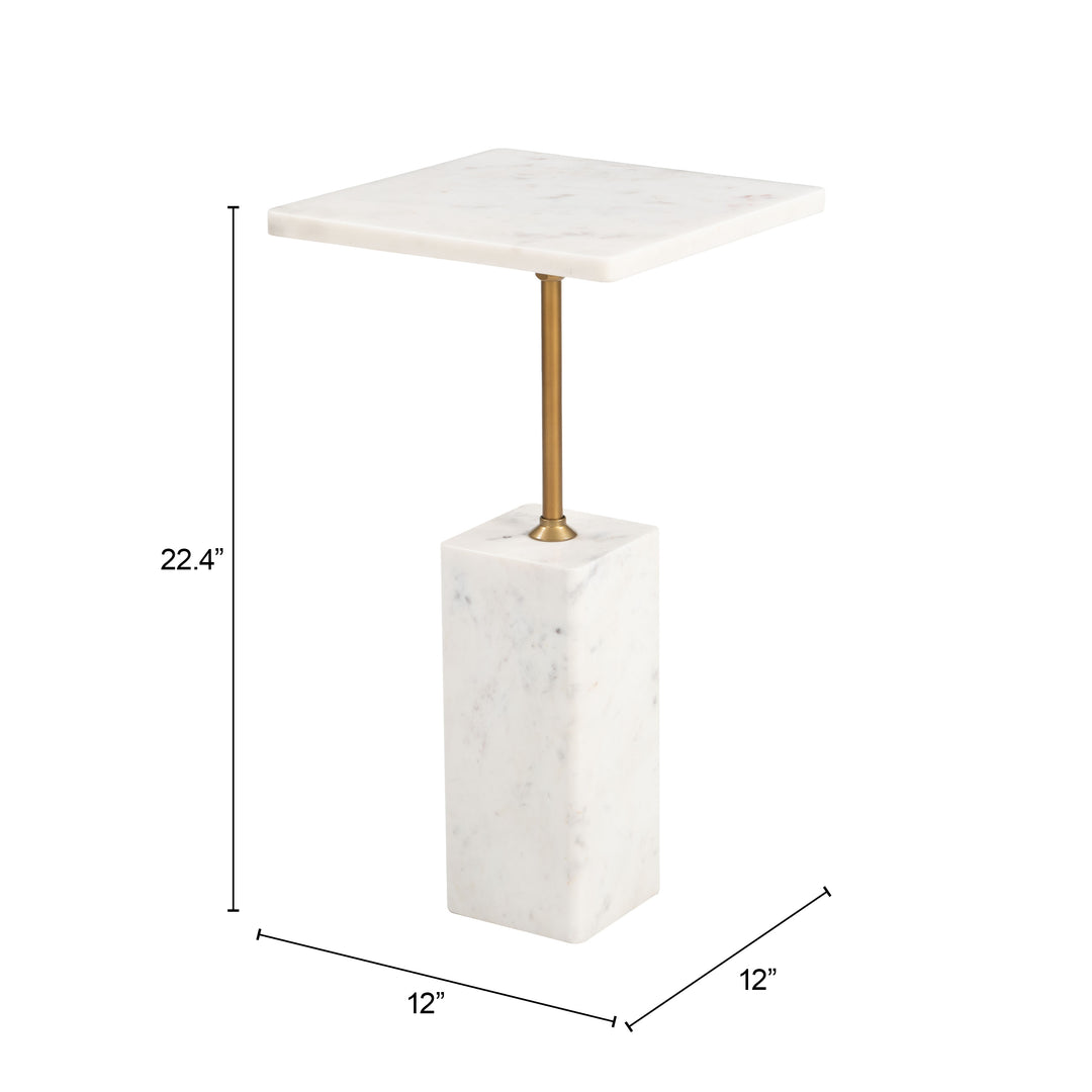 Zuo Naht Side Table White