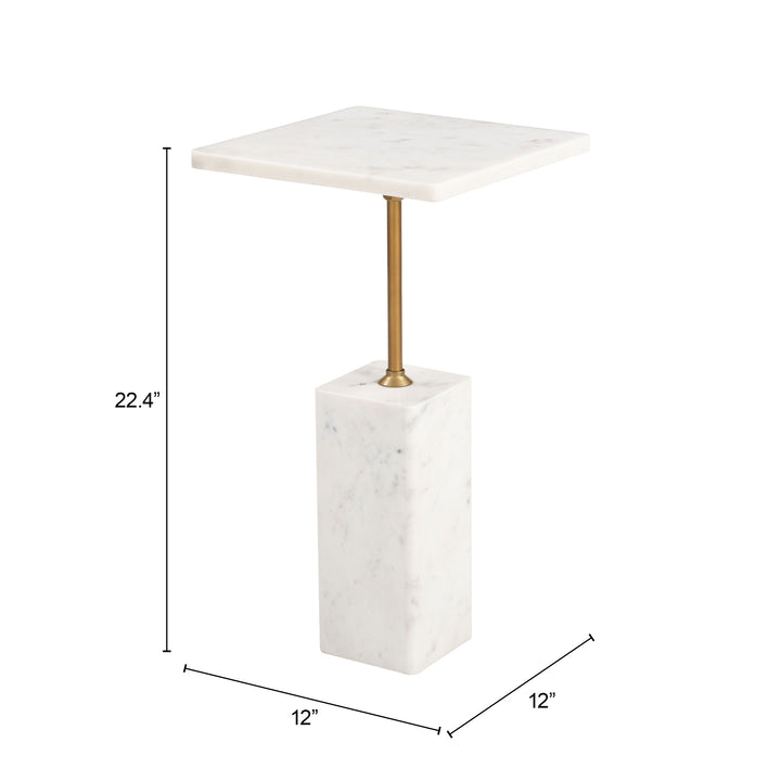 Zuo Naht Side Table White