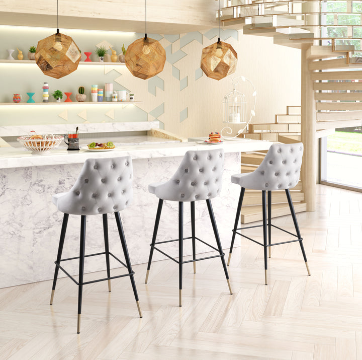 Zuo Piccolo Barstool Gray
