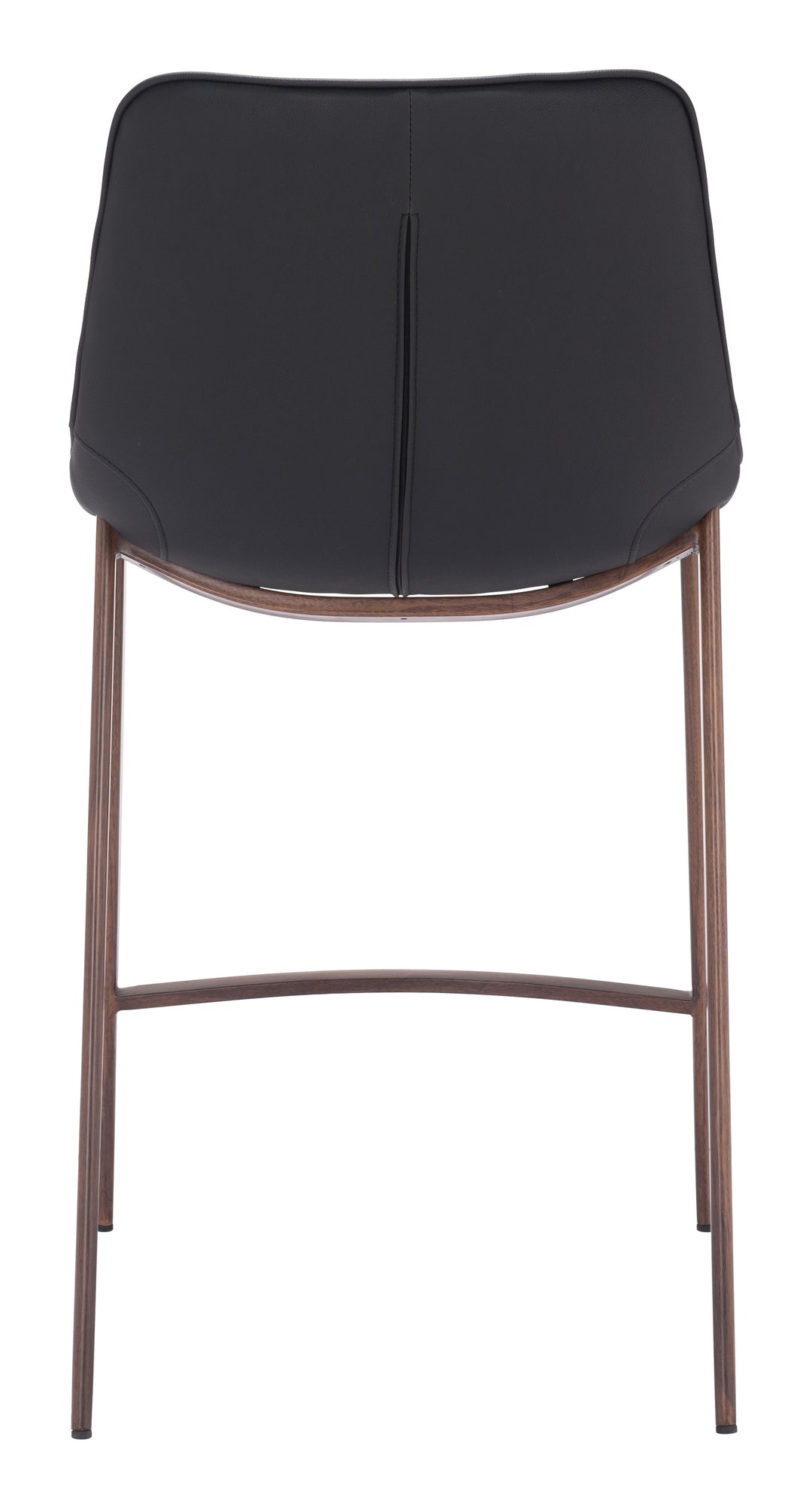 Zuo Magnus Counter Stool (Set of 2) Black & Walnut