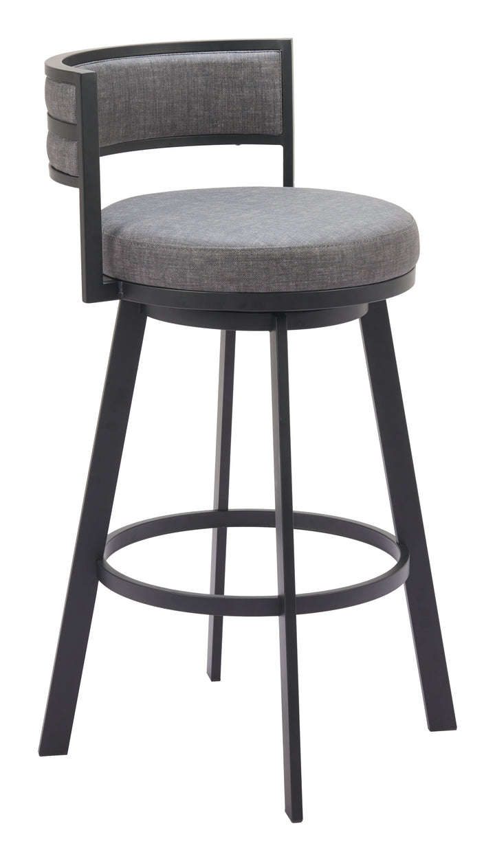 Zuo Gimsby Swivel Barstool Gray