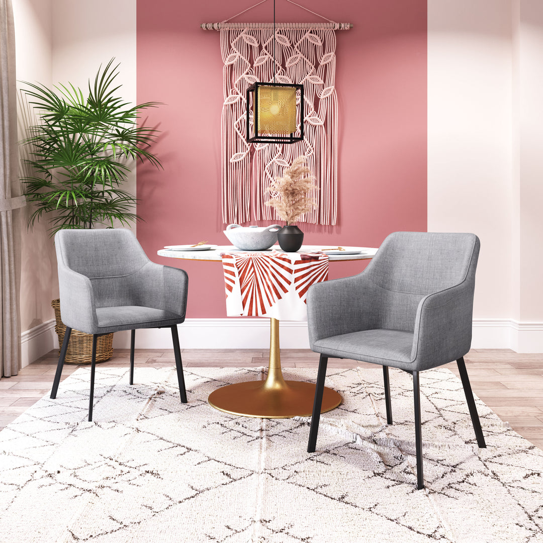 Zuo Adage Dining Chair (Set of 2) Gray