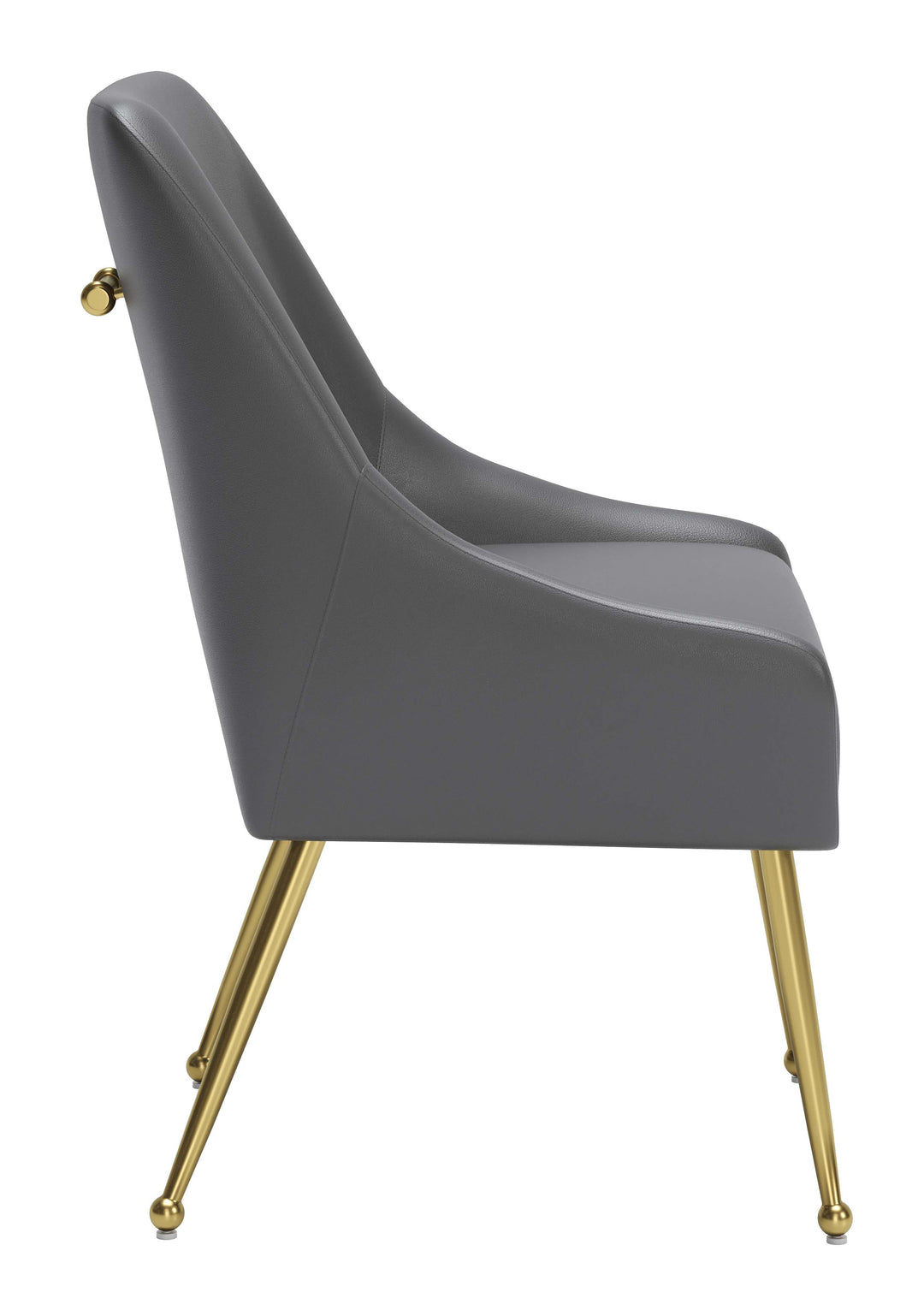 Zuo Maxine Dining Chair Gray & Gold