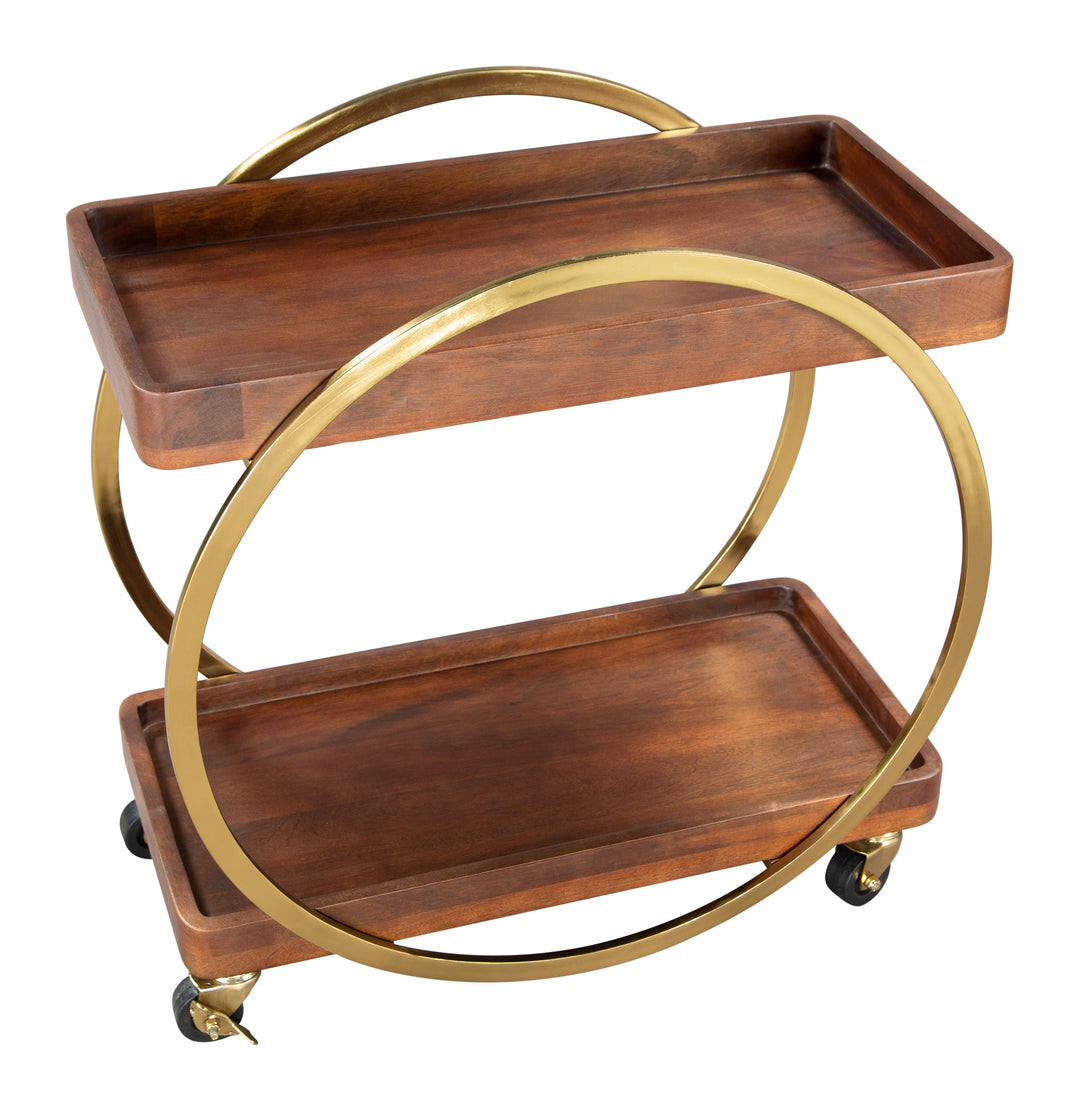 Zuo Arenas Bar Cart Brown
