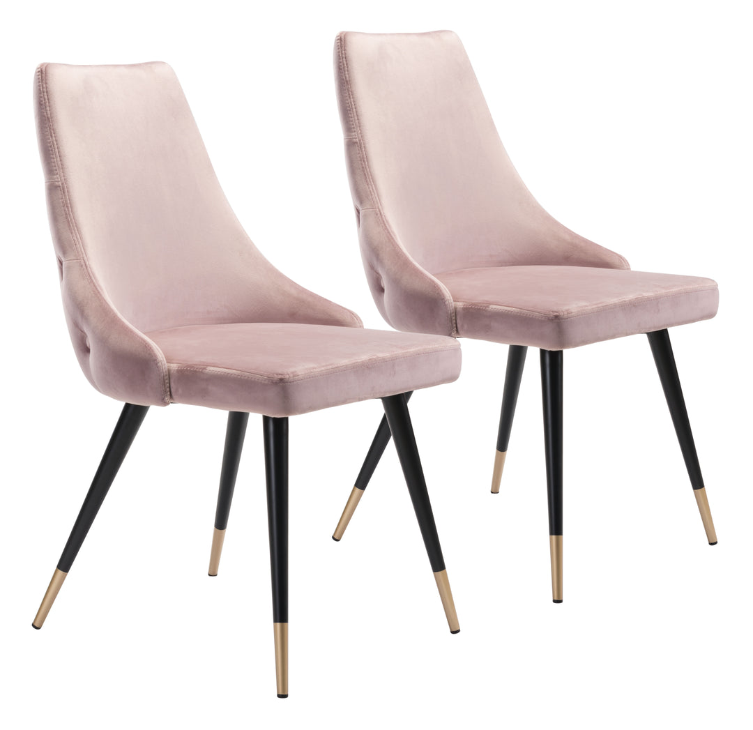 Zuo Piccolo Dining Chair (Set of 2) Pink
