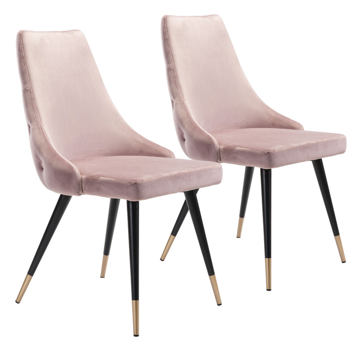 Zuo Piccolo Dining Chair (Set of 2) Pink
