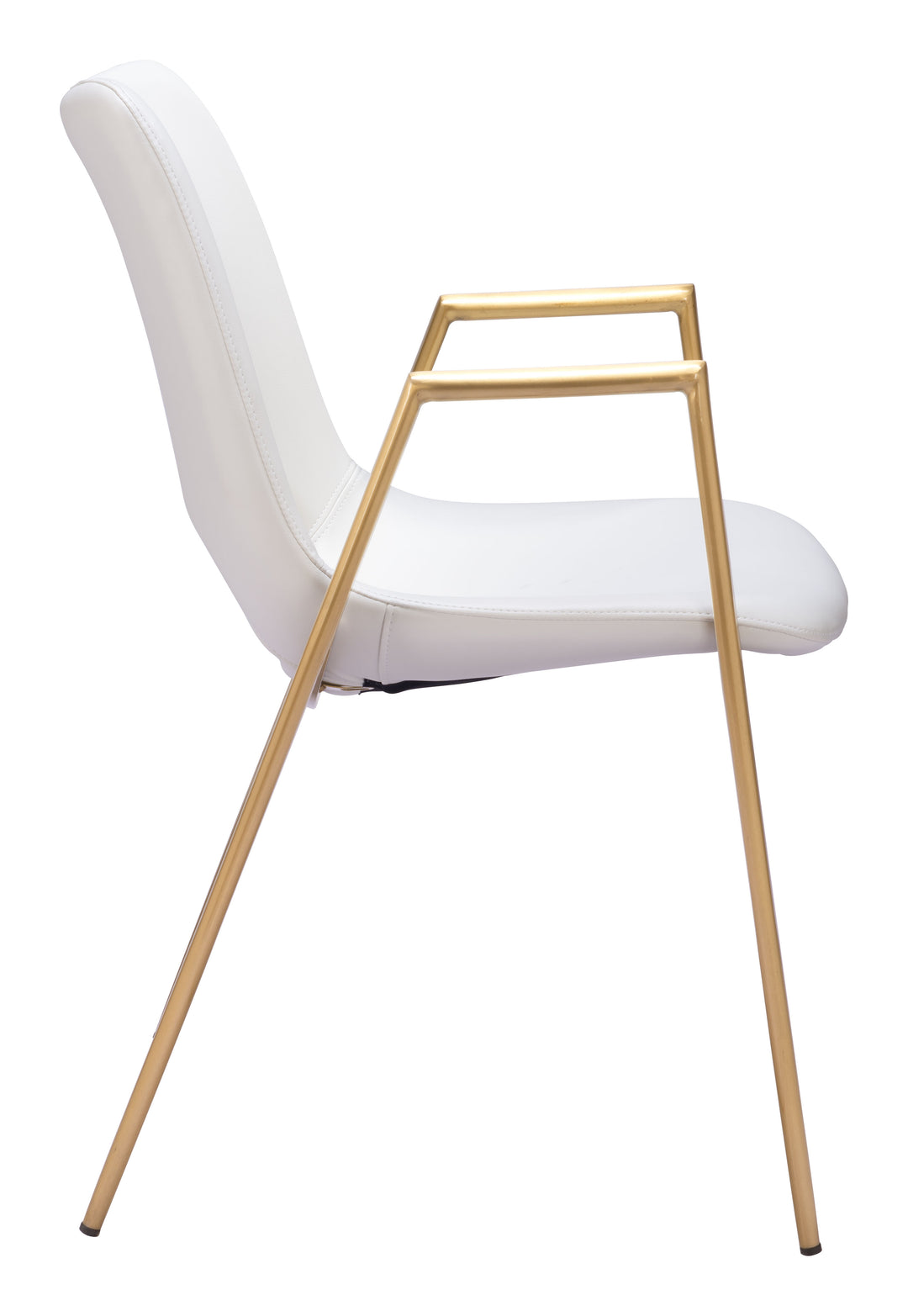 Zuo Desi Dining Chair (Set of 2) White & Gold