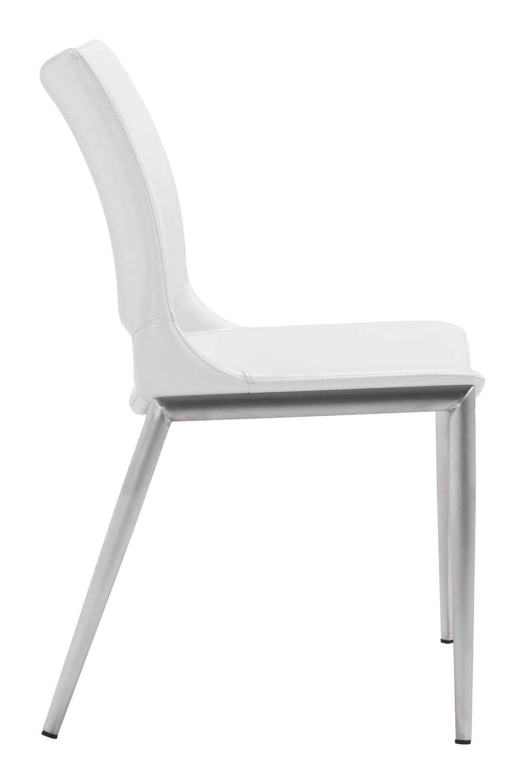 Zuo Ace Dining Chair (Set of 2) White & Silver