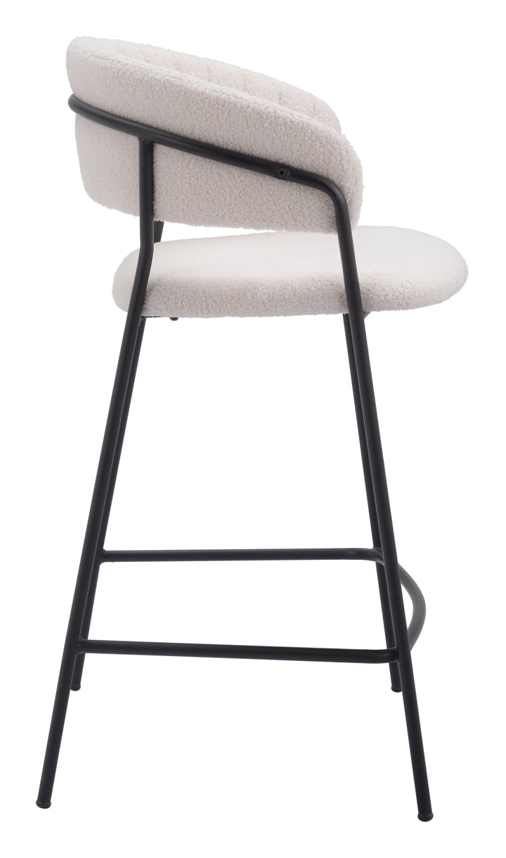 Zuo Josephine Counter Stool (Set of 2) Cream