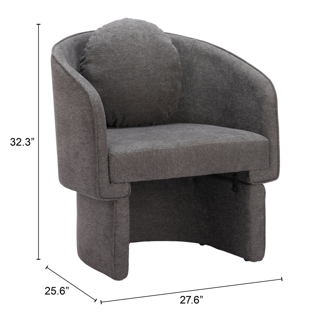 Zuo Olya Accent Chair Truffle Gray
