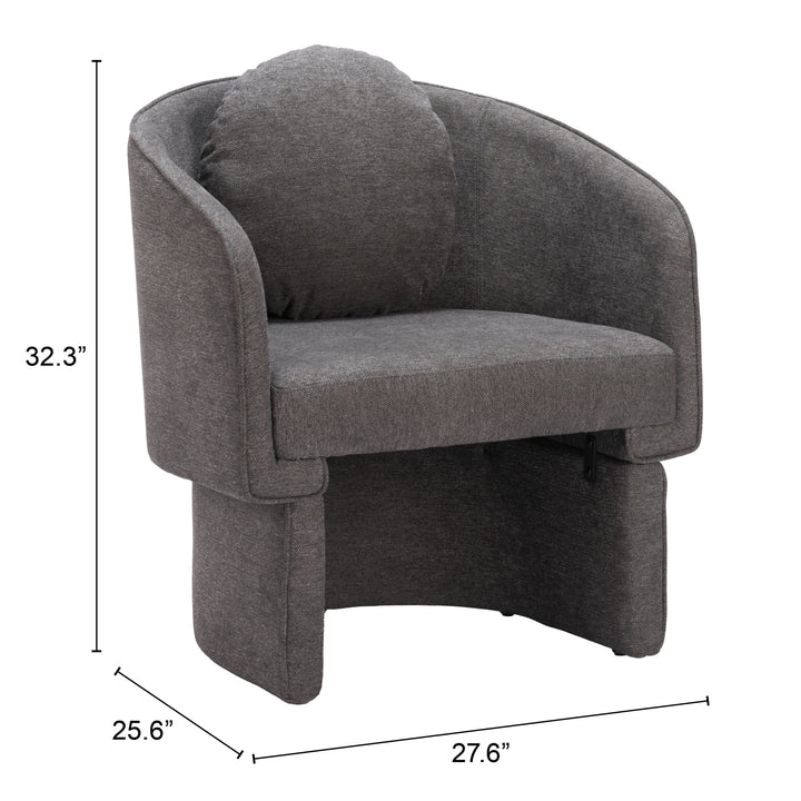 Zuo Olya Accent Chair Truffle Gray