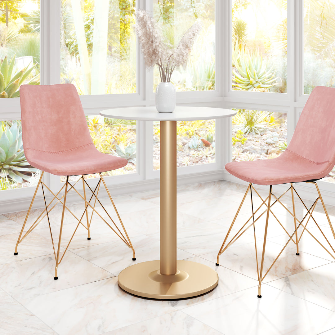 Zuo Alto Bistro Table White & Gold