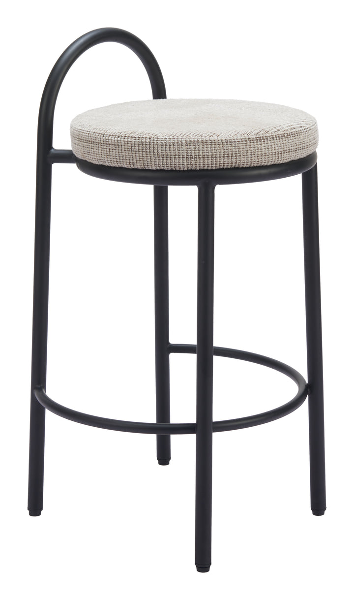 Zuo Sisal Counter Stool (Set of 2) Beige Tweed