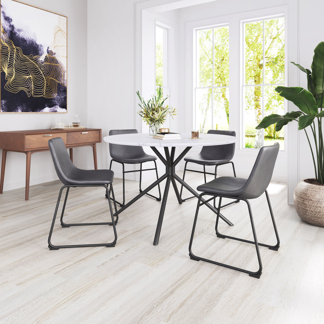 Zuo Smart Dining Chair (Set of 2) Charcoal