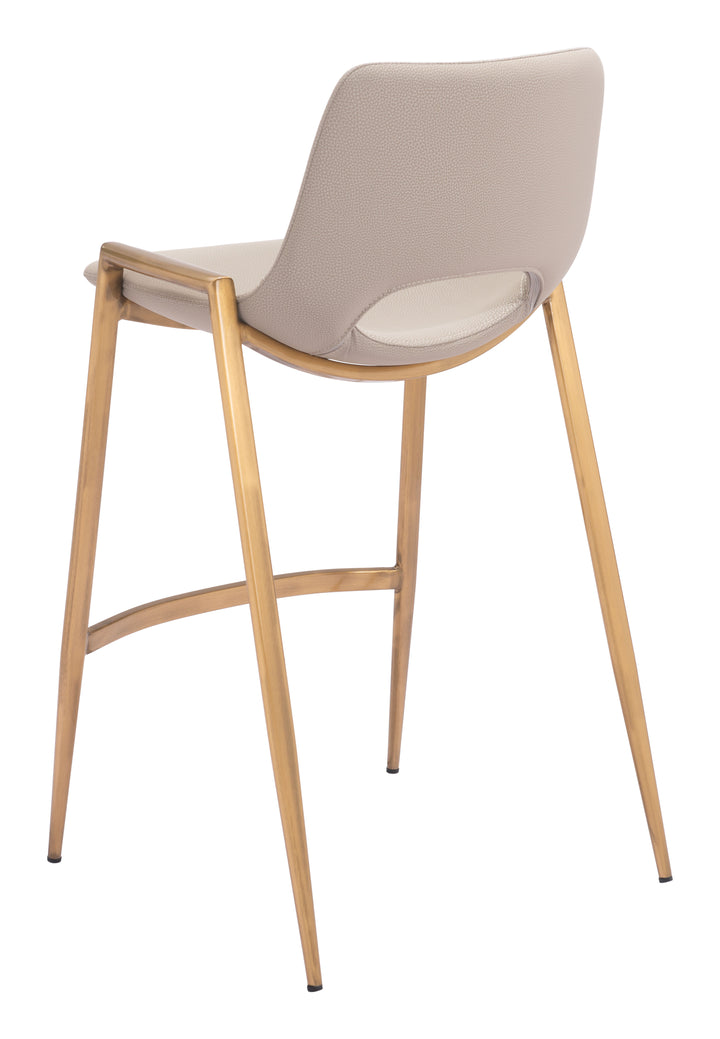 Zuo Desi Counter Stool (Set of 2) Beige & Gold